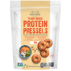 PRESSELS: Plant Based Protein Pretzels BBQ, 6 oz