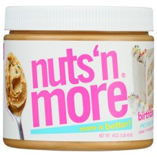 NUTS N MORE: Birthday Cake High Protein Peanut Butter Spread, 16.3 oz