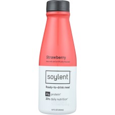 SOYLENT: Strawberry Vegan Protein Shake, 14 oz