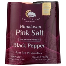 SALTEAN CHEF SECRET: Himalayan Salt and Black Pepper Set, 3.5 oz