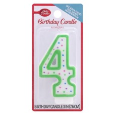 BETTY CROCKER: Birthday Candle Numeral 4, 1 ea