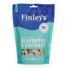 FINLEYS: Blueberry Coconut Crunchy Dog Biscuits, 12 oz
