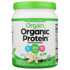 ORGAIN: Organic Protein Plant Based Protein Powder Vanilla Bean, 16.3 oz
