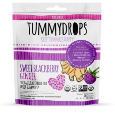 TUMMYDROPS: USDA Organic Sweet Blackberry Ginger, 33 pc
