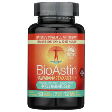 NUTREX: BioAstin Hawaiian Astaxanthin Gummies Plus Vitamin D3, 60 pc