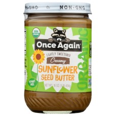 ONCE AGAIN: Organic Sunflower Butter Sweetened, 16 oz