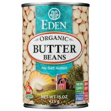 EDEN FOODS: Butter Beans Organic, 15 oz