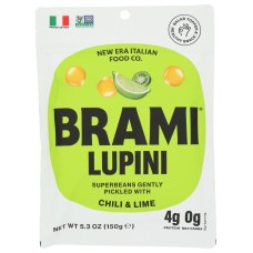 BRAMI LUPINI SNACK: Chili and Lime Beans, 5.3 oz