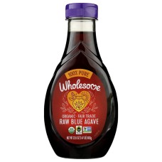 WHOLESOME: Organic Fair Trade Raw Blue Agave, 23.5 oz
