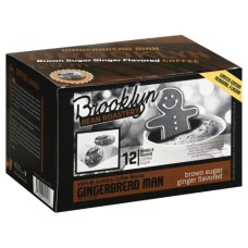 BROOKLYN BEAN ROASTERY: Gingerbread Man Coffee, 12 pc