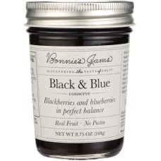 BONNIES JAMS: Black and Blue Jam, 8.75 oz