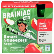 BRAINIAC: Applesauce Kids 4Pk, 12.8 oz