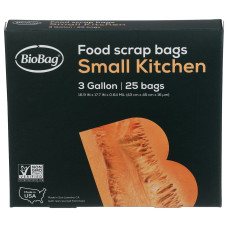 BIOBAG: Small Kitchen 3 Gallon Food Scrap Bags, 25 pc