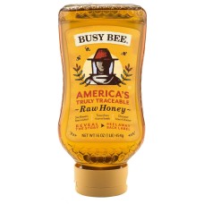BUSY BEE: Raw Honey Usa Inverted Pet, 16 oz