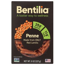 BENTILIA: Red Lentil Penne, 8 oz
