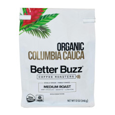 BETTER BUZZ COFFEE ROASTERS: Organic Columbia Cauca Whole Bean Coffee, 12 oz BETTER BUZZ COFFEE ROASTERS: Organic Columbia Cauca Whole Bean Coffee, 12 oz