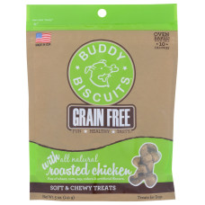 BUDDY BISCUITS: Soft Chewy Roasted Chicken Dog Treats Grain Free, 5 oz