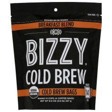 BIZZY COFFEE: Breakfast Blend Coffee Cold Brew, 8 oz