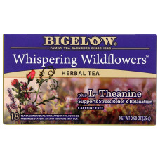 BIGELOW: Whispering Wildflowers plus L Theanine Herbal Tea, 0.9 oz