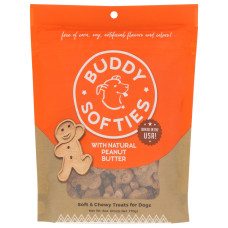 BUDDY BISCUITS: Healthy Whole Grain Soft and Chewy Treats Peanut Butter, 6 oz