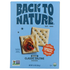 BACK TO NATURE: Organic Classic Saltine Crackers, 5.5 oz BACK TO NATURE: Organic Classic Saltine Crackers, 5.5 oz