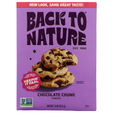 BACK TO NATURE: Chocolate Chunk Cookies, 7.5 oz BACK TO NATURE: Chocolate Chunk Cookies, 7.5 oz