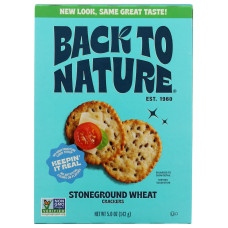 BACK TO NATURE: Stoneground Wheat Crackers, 5 oz BACK TO NATURE: Stoneground Wheat Crackers, 5 oz