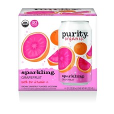 PURITY ORGANIC: Sparkling Water Grapefruit 4 Pack, 48 fo
