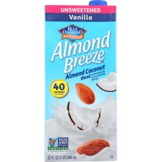 BLUE DIAMOND: Unsweetened Vanilla Almondmilk Coconutmilk, 32 fo