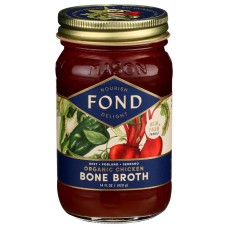 FOND BONE BROTH: Chicken Bone Broth Beet Poblano, 14 oz