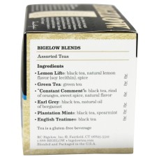 BIGELOW: Six Assorted Teas Variety Pack 18 Tea Bags, 1.10 oz