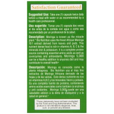 BIO NUTRITION: Moringa 5000 mg Super Food, 60 vegetarian capsules