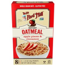 BOBS RED MILL: Oatmeal Instant Apple Cinnamon, 9.88 oz