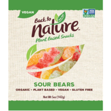 BACK TO NATURE: Gummy Bear Sour Assrt, 5 oz