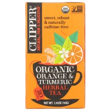 CLIPPER: Organic Orange Turmeric Herbal Tea, 1.41 oz