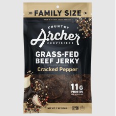 COUNTRY ARCHER: Cracked Pepper Beef Jerky, 7 oz