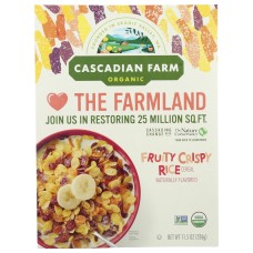 CASCADIAN FARM: Fruity Crispy Rice Cereal, 11.5 oz