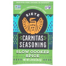 SIETE: Carnitas Seasoning Slow Cooker Spice, 1.29 oz