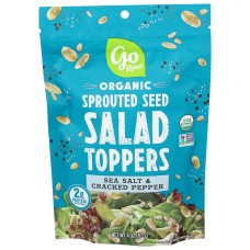 GO RAW: Sea Salt and Cracked Pepper Sprouted Salad Toppers, 4 oz