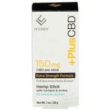PLUS CBD: Balm 150MG Hemp Stick, 1 oz