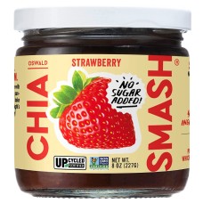 CHIA SMASH: Chia Strawberry Jam, 8 oz