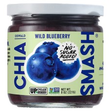 CHIA SMASH: Chia Wild Blueberry Jam, 8 oz