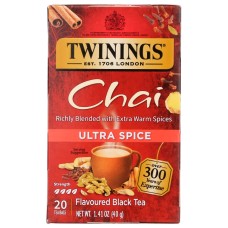 TWINING TEA: Ultra Spice Chai Tea, 20 bg