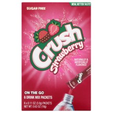 CRUSH: Strawberry Powder Drink Mix 6 Packets, 0.63 oz