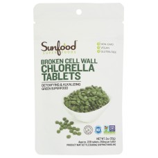 SUNFOOD SUPERFOODS: Chlorella Tablets, 2 oz