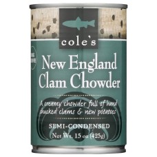 COLES: New England Clam Chowder Soup, 15 oz