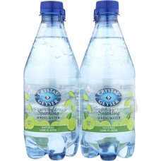 CRYSTAL GEYSER: Sparkling Lime Mineral Water 4pk, 72 fo
