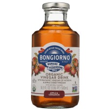 BONGIORNO: Organic Vinegar Drink Apple And Cinnamon, 16.9 oz