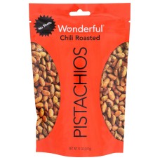 WONDERFUL PISTACHIOS: Chili Roasted No Shells, 11 oz