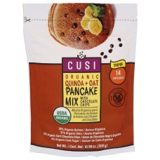 CUSI WORLD: Quinoa Oat Pancake Mix Chocolate Chips, 10.58 oz